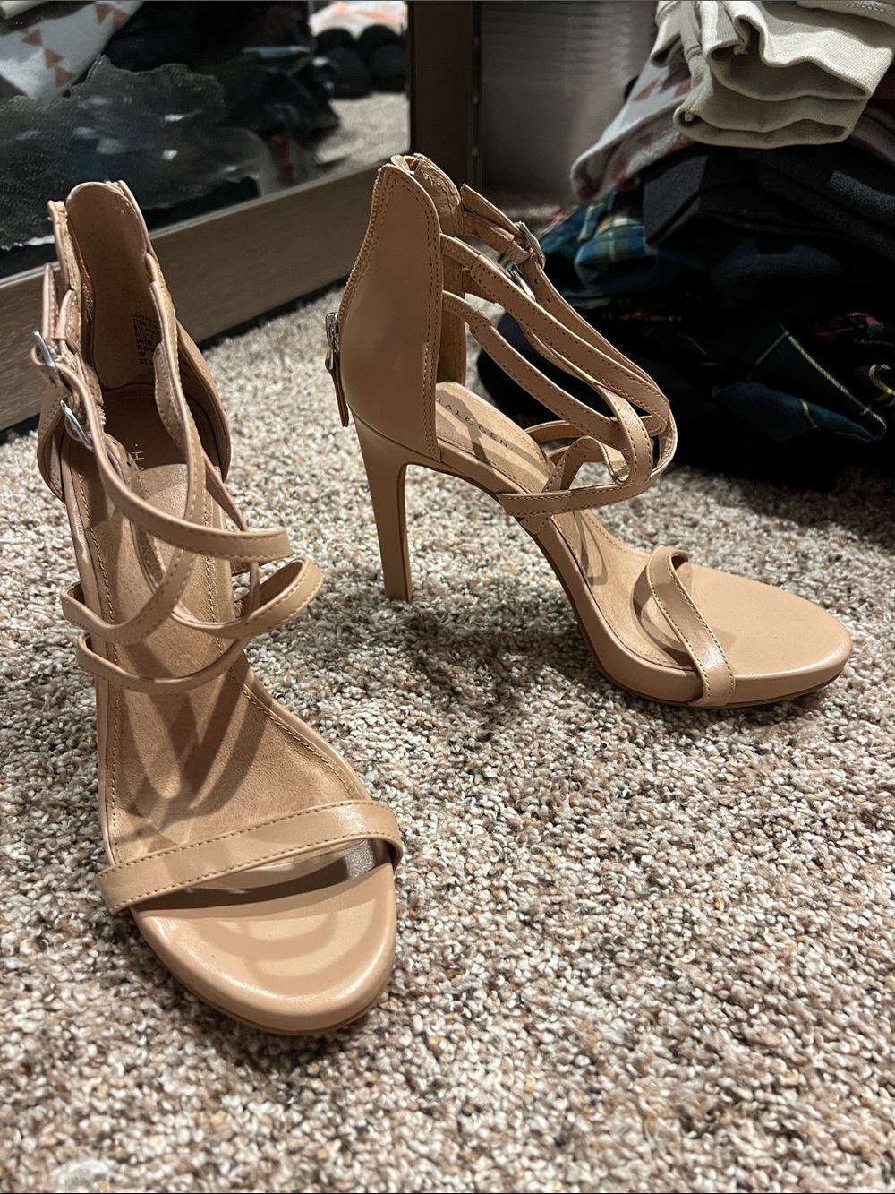 Halogen Nude Strappy High Heel Sandals